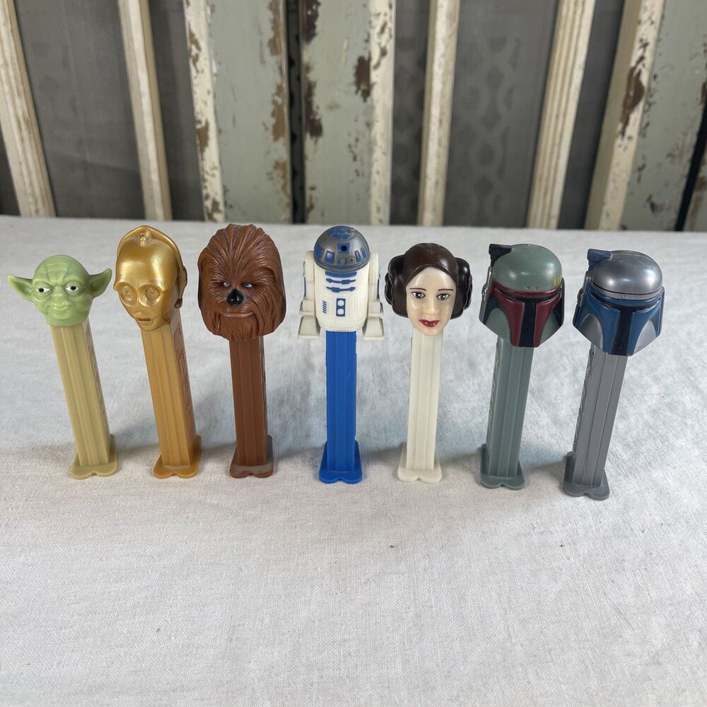 Vintage Star Wars PEZ Dispensers Lot Of 7